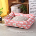 Warm washable rectangle luxury pet dog beds